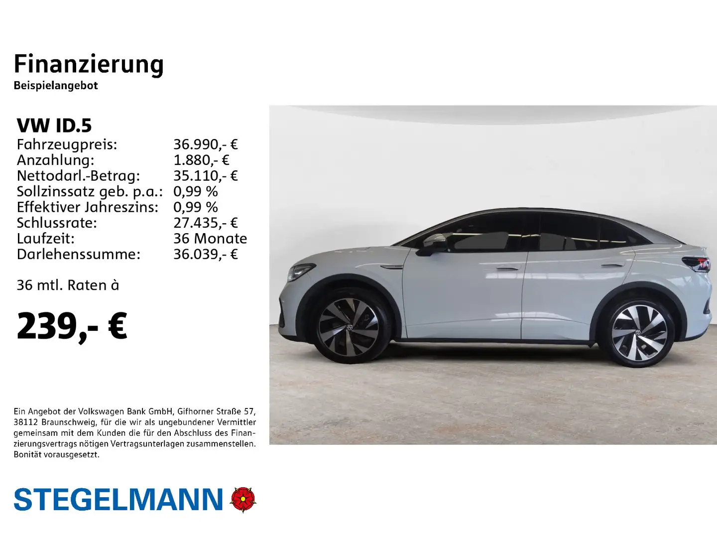 Volkswagen ID.5 Pro Performance 150kW/77hWh *LED*AHK*Navi*+ Blanc - 2