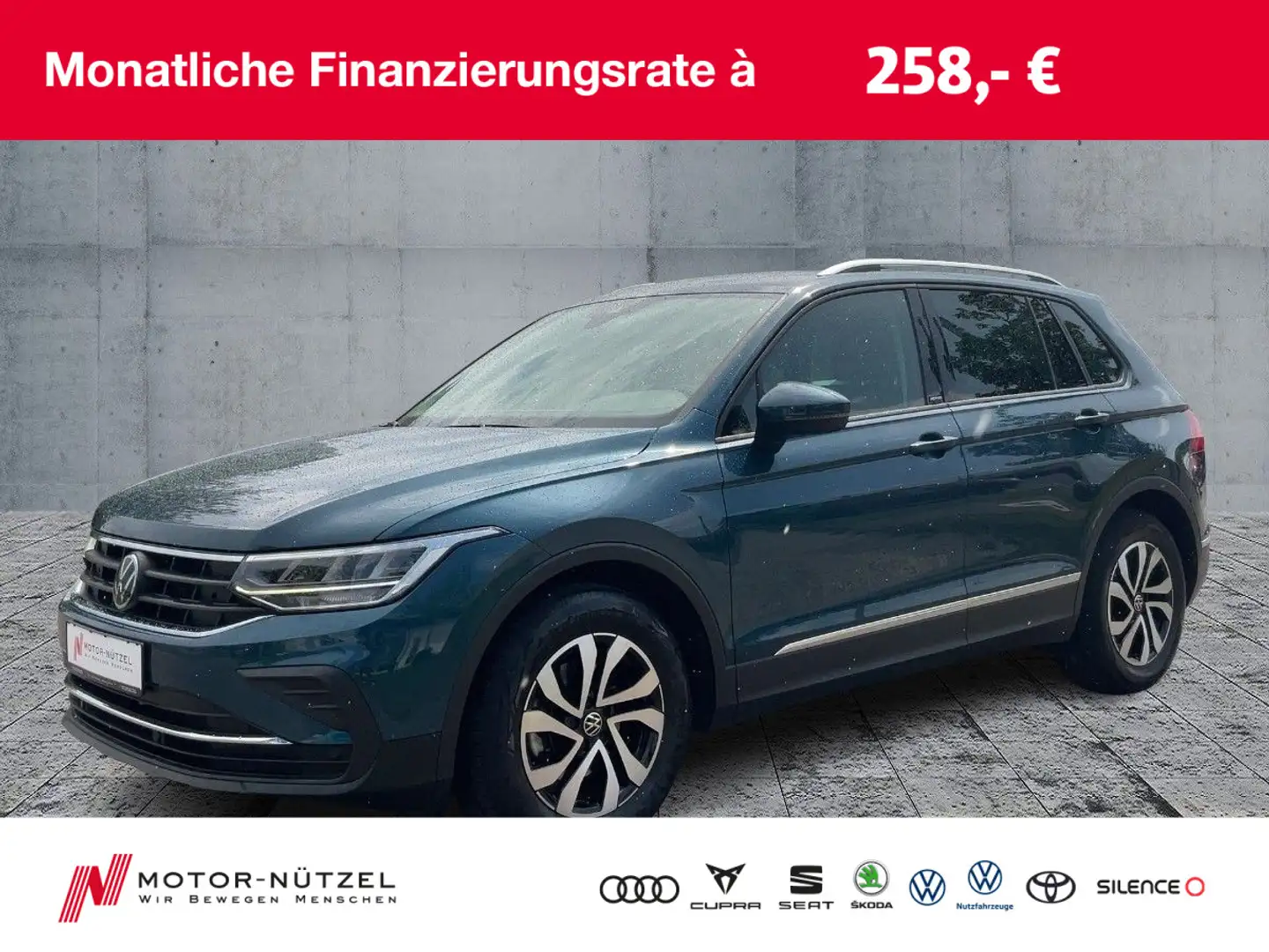 Volkswagen Tiguan 1.5 TSI ACTIVE LED+APP+ACC+SHZ+2xPDC+AHK Bleu - 1