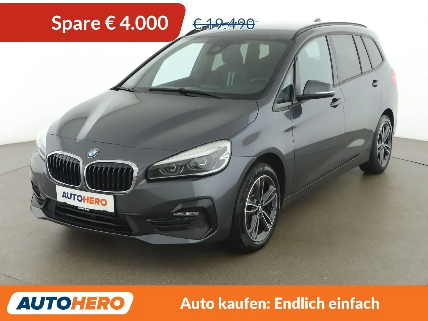 BMW 216 216d Gran Tourer Sport Line Aut. *LED*CAM*NAVI* Grau - 1