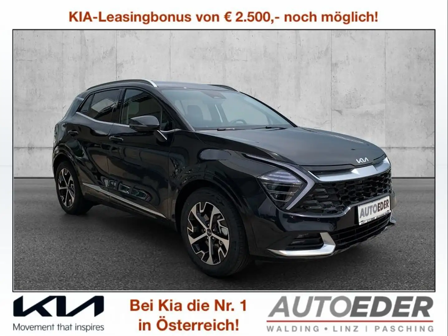 Kia Sportage 1,6 TGDI 48V Gold AWD DCT Schwarz - 1