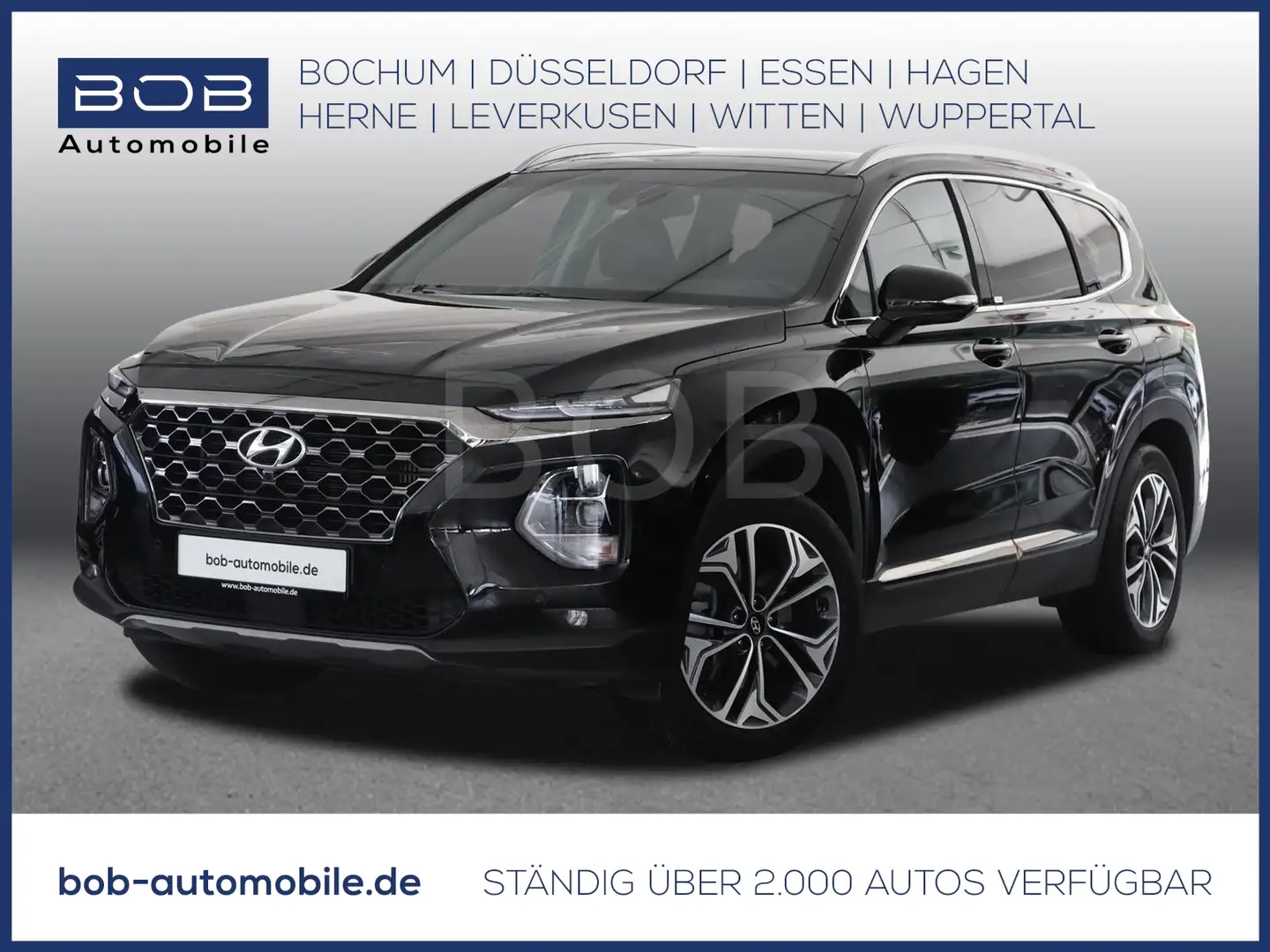 Hyundai SANTA FE 4WD PREMIUM AHK 7-SITZER LEDER PANO Czarny - 1