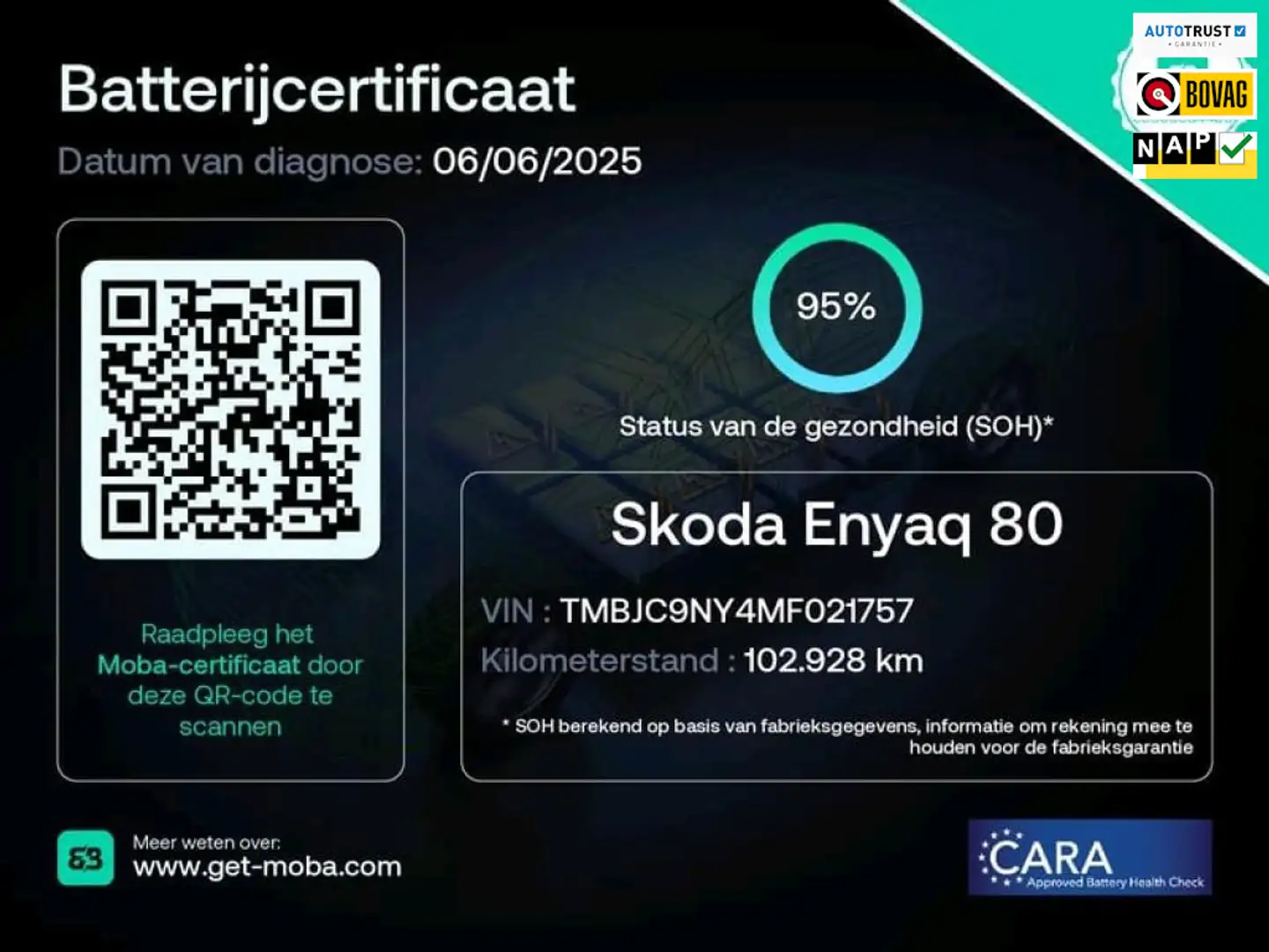 Skoda Enyaq iV 80 LEER SOH 95% 77 KW DEALER OND 1 EIG Gris - 2