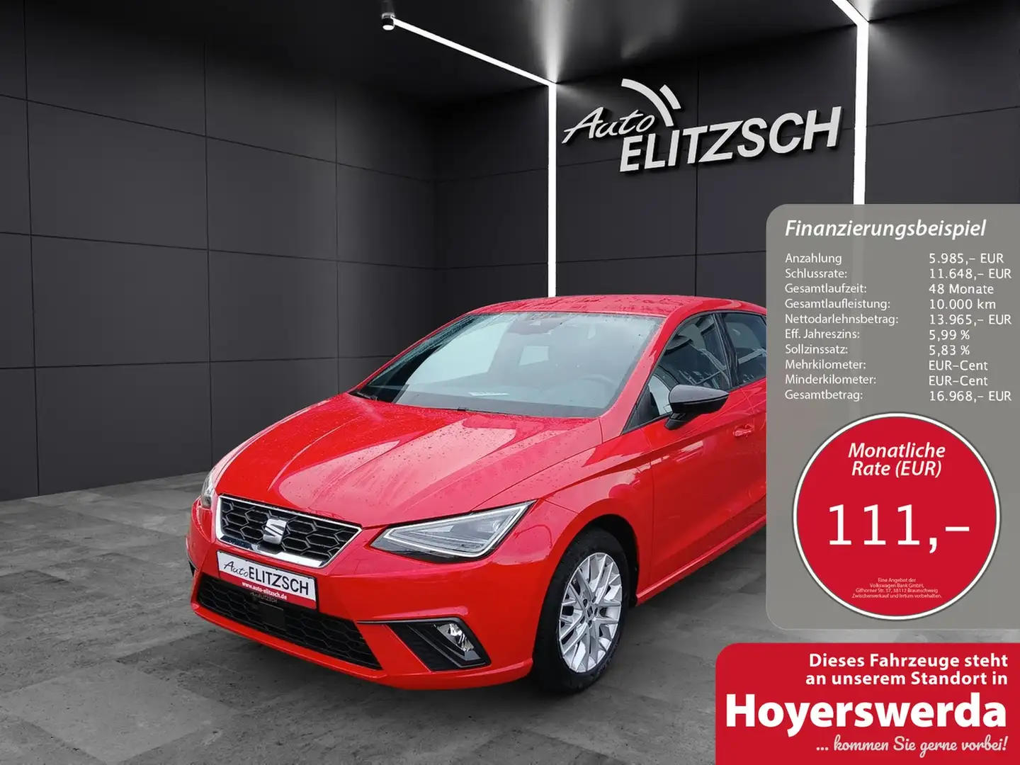 SEAT Ibiza TSI FR-Line DSG LED Navi AID GRA PDC SH Rot - 1