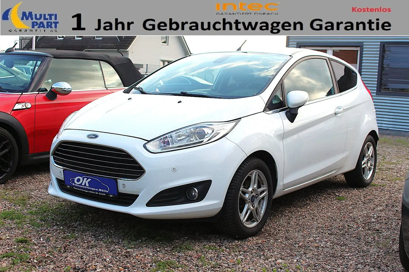 Ford Fiesta Titanium*S.Heft*1.Hand*SHZ*Klima*Tempomat Weiß - 1