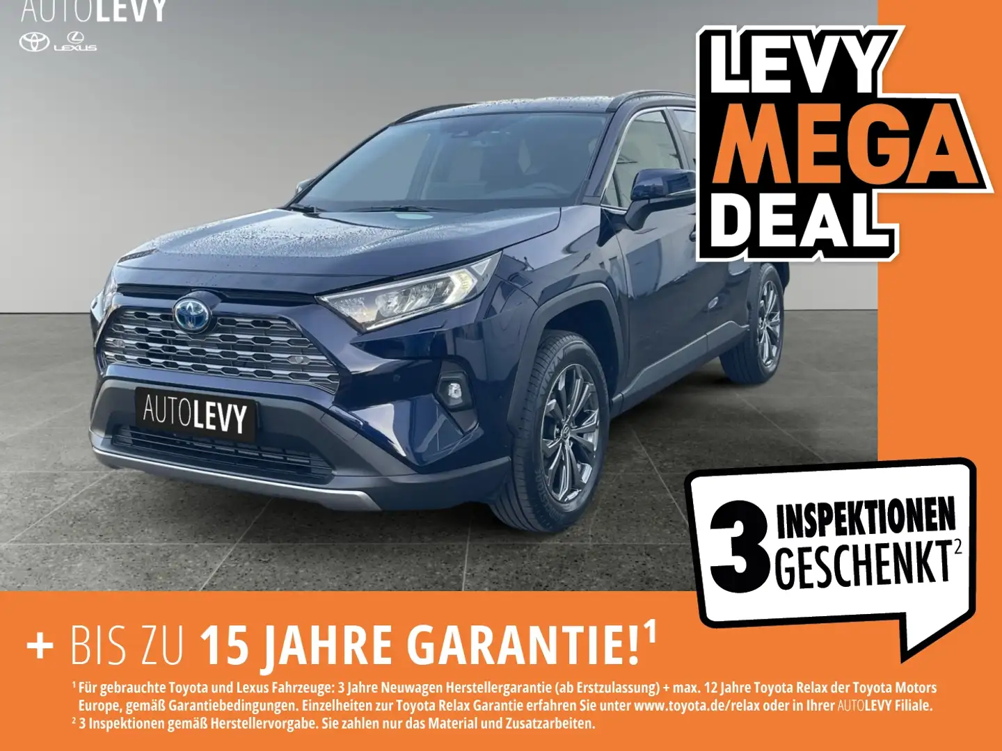 Toyota RAV 4 RAV4 2.5 Luxury +SOFORT+Totwinkel+SHZ+Kamera+Navi Bleu - 1