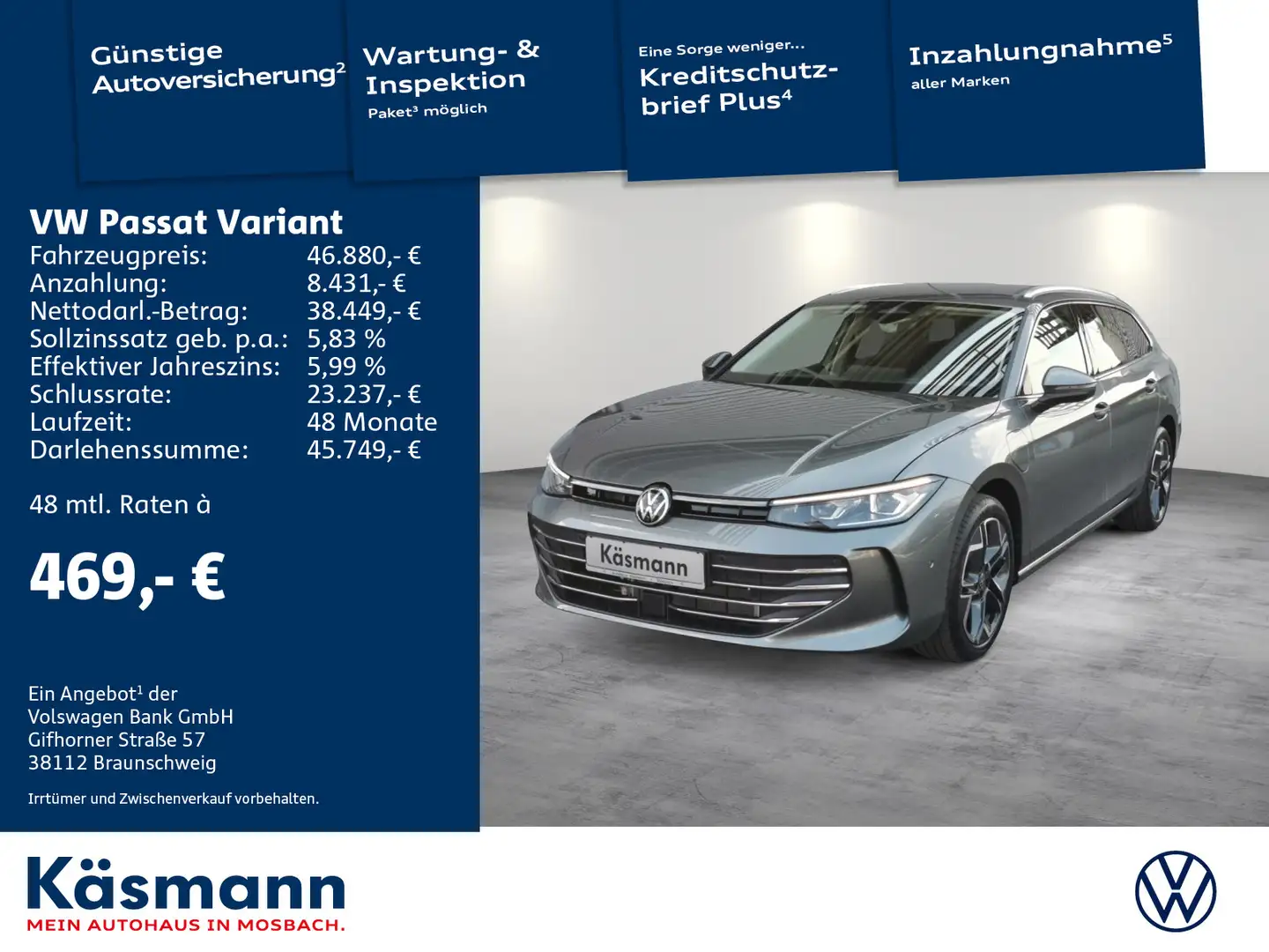 Volkswagen Passat Variant Business 1.5 eHybrid AHK MATRIX Gris - 1