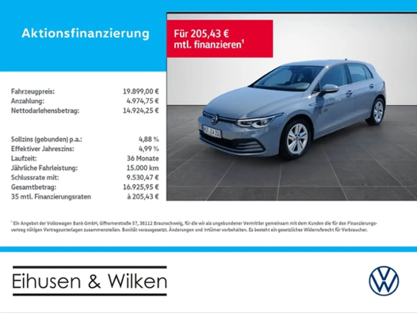 Volkswagen Golf VIII 2.0 TDI*ACC*PDC*Navi*DAB*KEYLESS Gris - 1