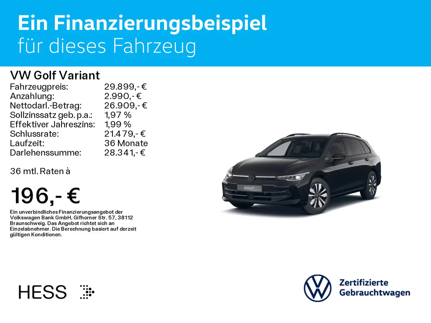 Volkswagen Golf Variant Golf VIII Variant 2.0 TDI DSG GOAL*IQ.LIGHT*AHK* Schwarz - 2