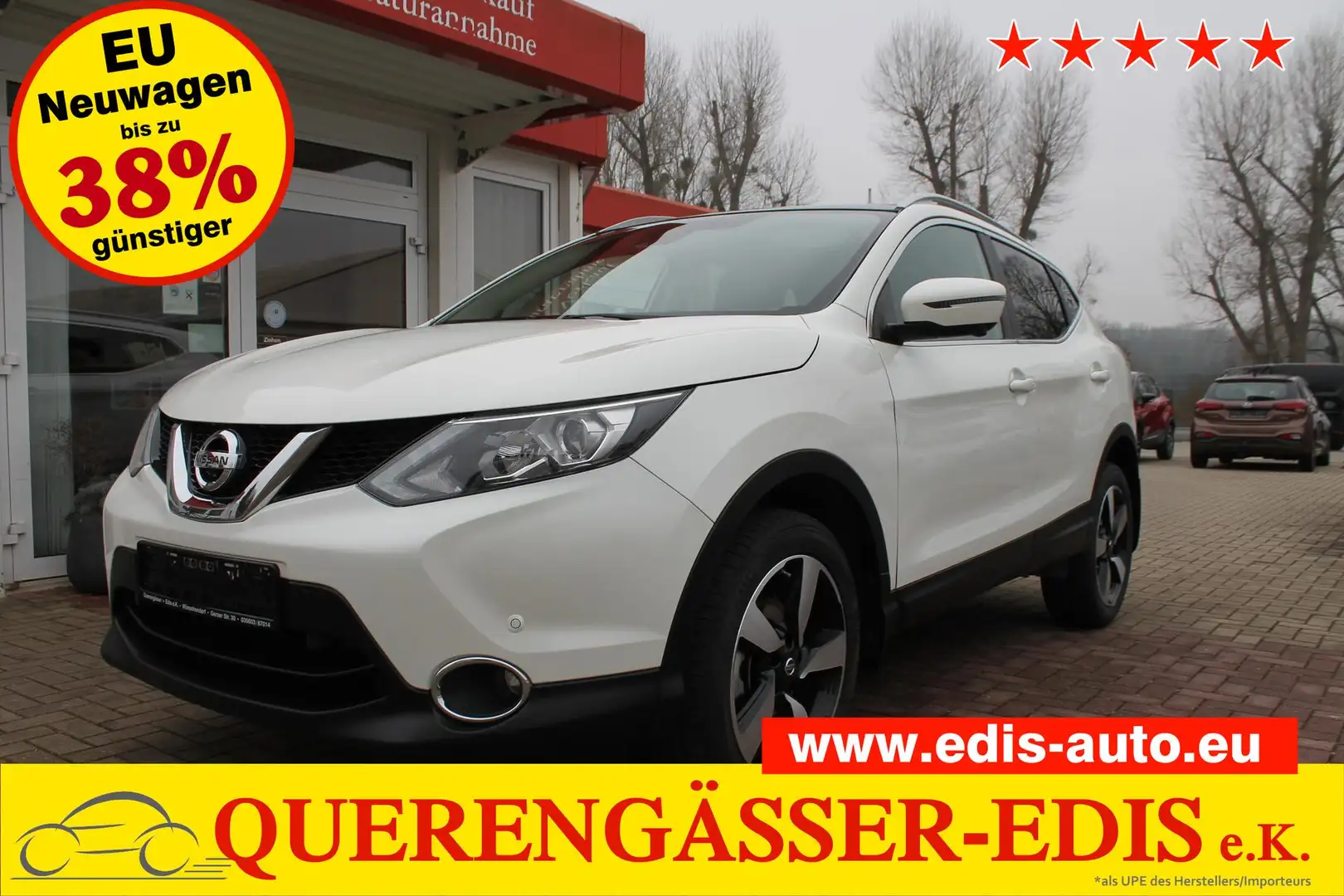 Nissan Qashqai 1.6 dCi Tekna 4x4 *AHK*PANO*LED*SHZ*Navi*DAB*2 ... Weiß - 1