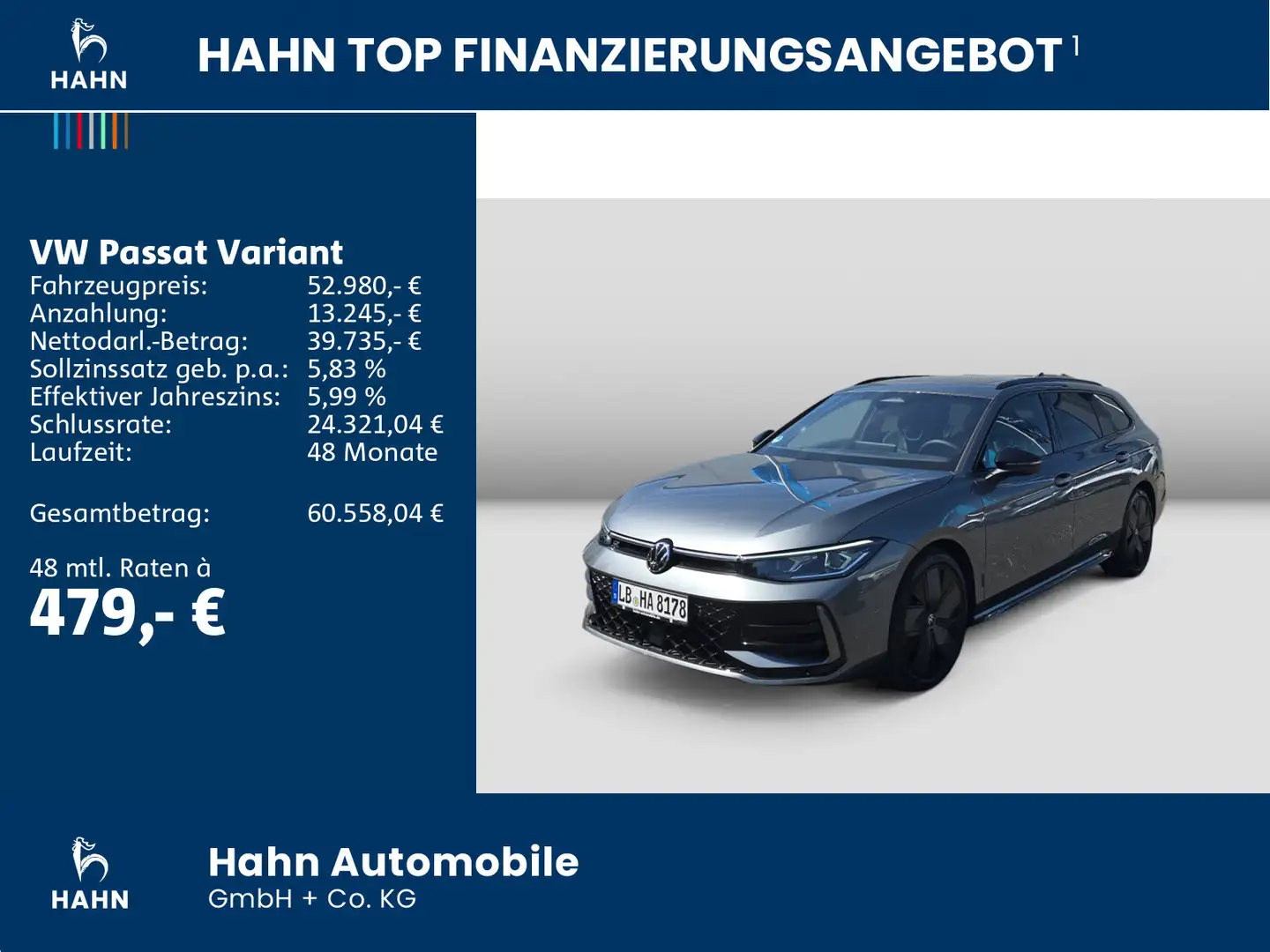 Volkswagen Passat Variant R-Line 2,0 l TDI 150 PS DSG AHK Grau - 2