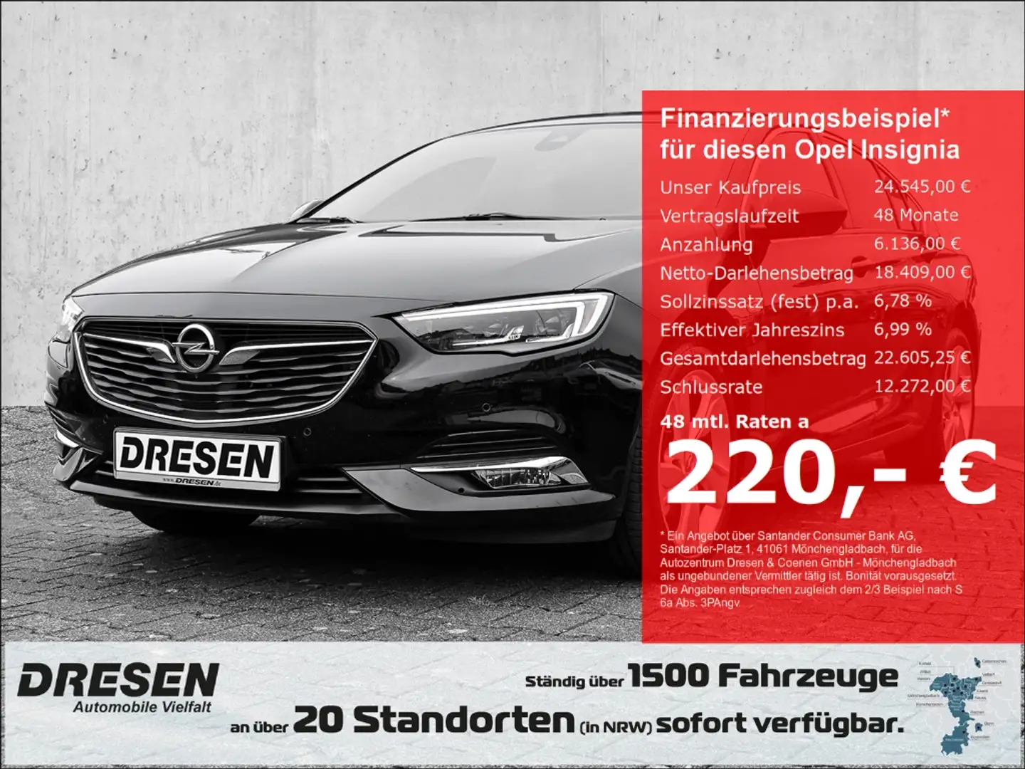 Opel Insignia Business Innovation 2.0 4x4 Allrad HUD Navi Leder Noir - 1