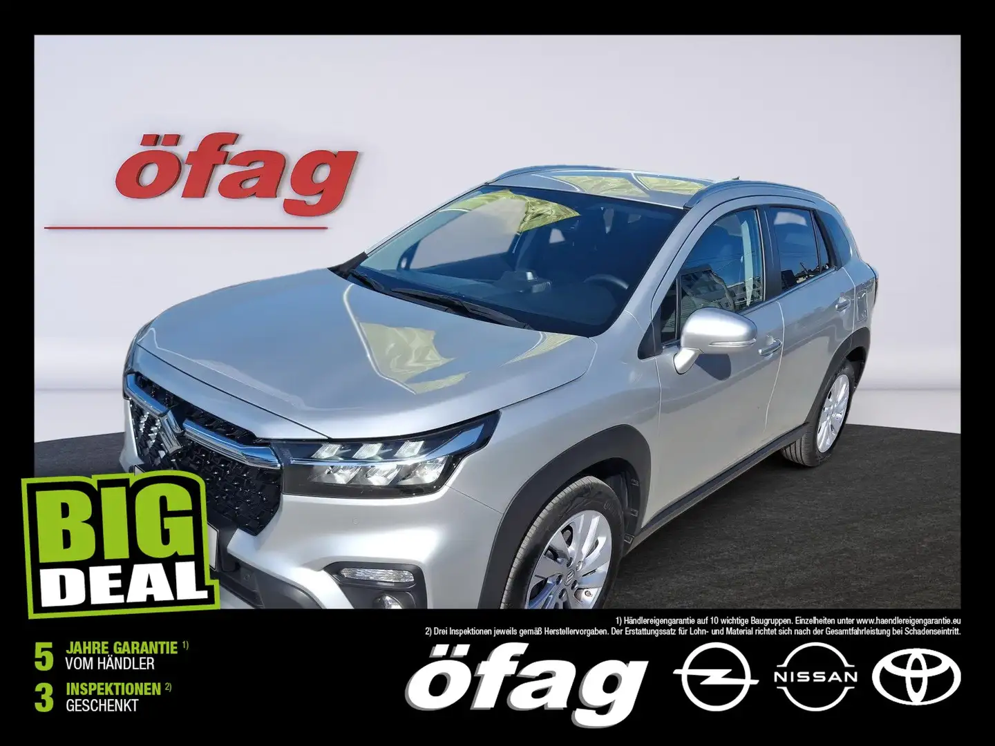 Suzuki S-Cross 1.4 DITC Hybrid shine LED+Navi+SHZ+Kam. Silber - 1