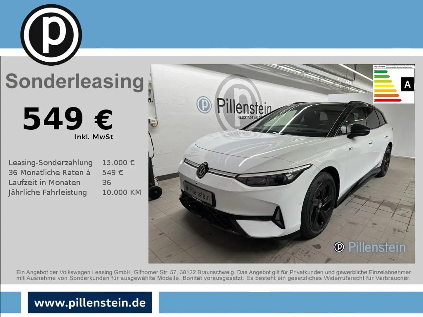 Volkswagen ID.7 Tourer GTX NAVI+AHK+PANO+EXTERIEUR+INTERIEUR+VOLL Weiß - 1