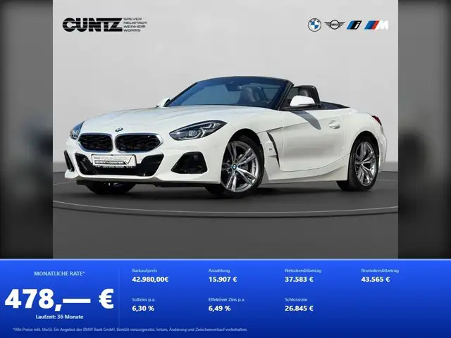 2024 BMW Z4 in White for sale
