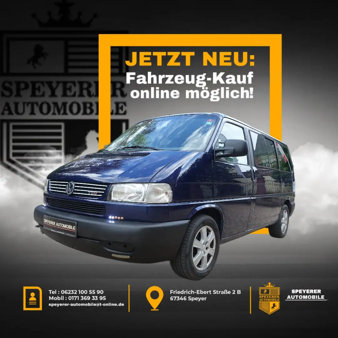 Volkswagen T4 Multivan |7-Sitzer|AHK|Klimaauto.|Tempomat| plava - 1