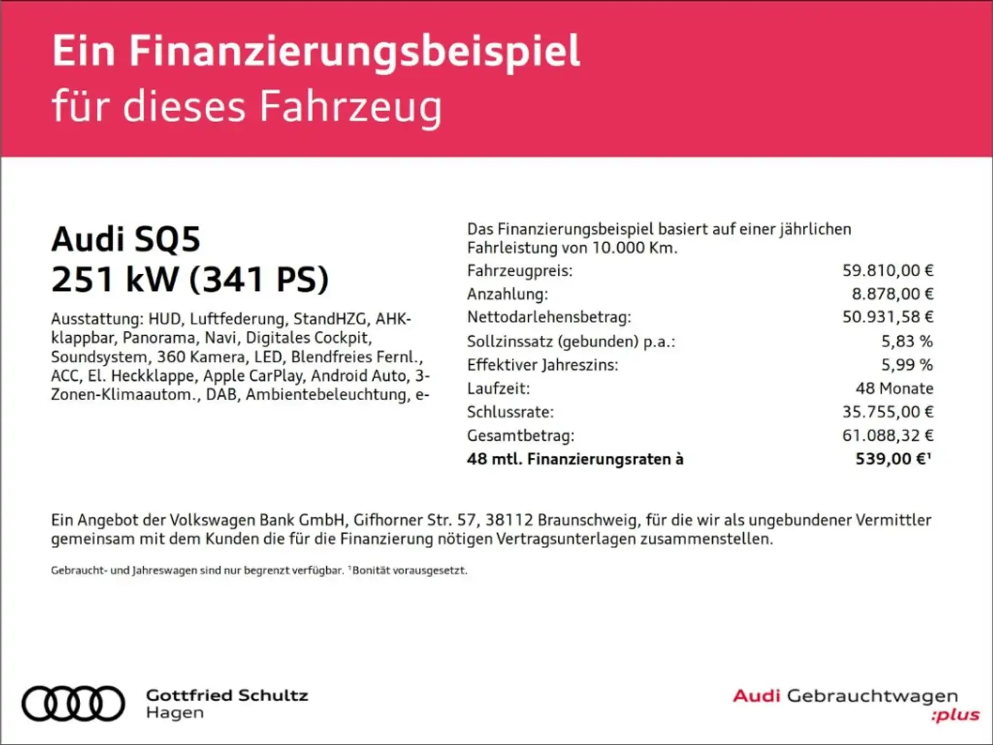 Audi SQ5 Sportback TDI qu. tiptr. MATRIX NAV PAN AHK HUD Grau - 2