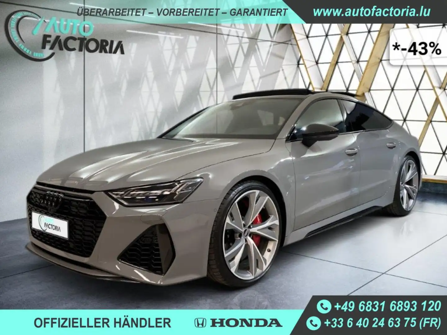 Audi RS7 4.0 TFSI 600 8G+B&O+KERAMIK+PANO+RS DYNAMIK -43% Grau - 1