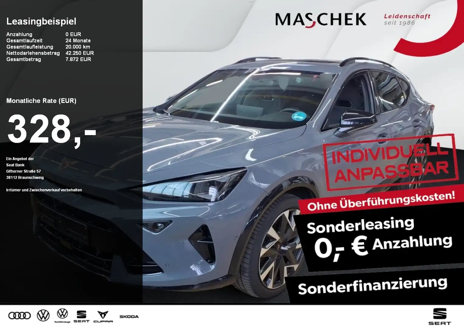 CUPRA Formentor VZ 2.0 TSI DSG Pano AHK 360°View Matrix ACC AHK 36 Grau - 1