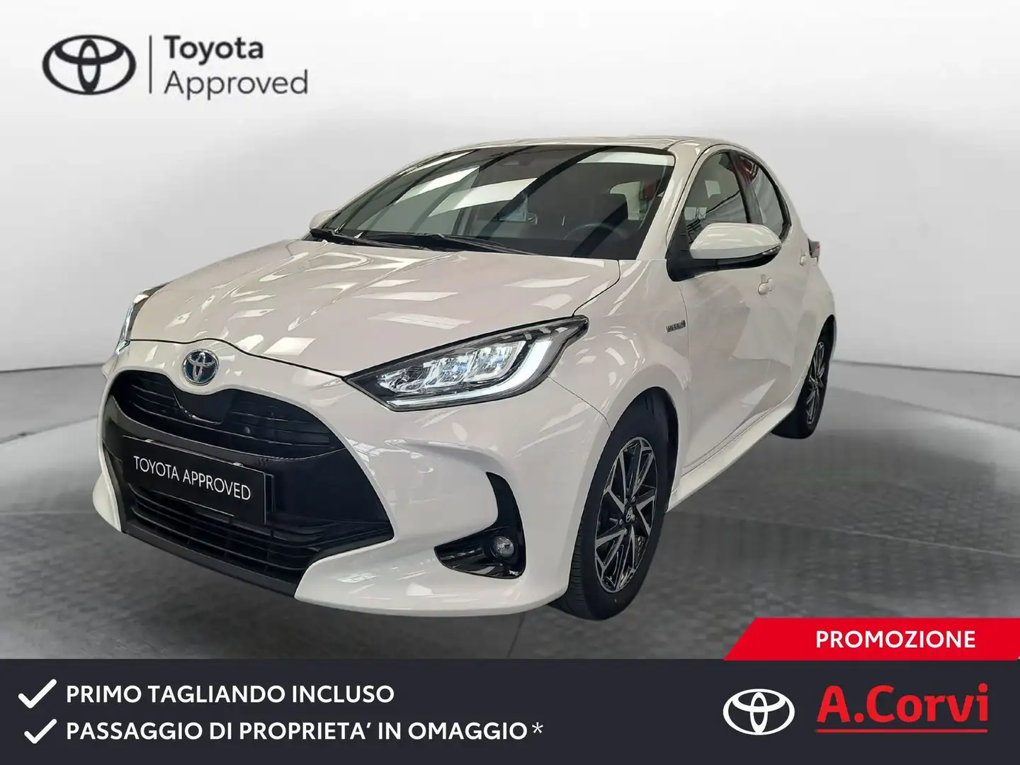 Toyota Yaris 1.5 Hybrid 5 porte Trend Bianco - 1