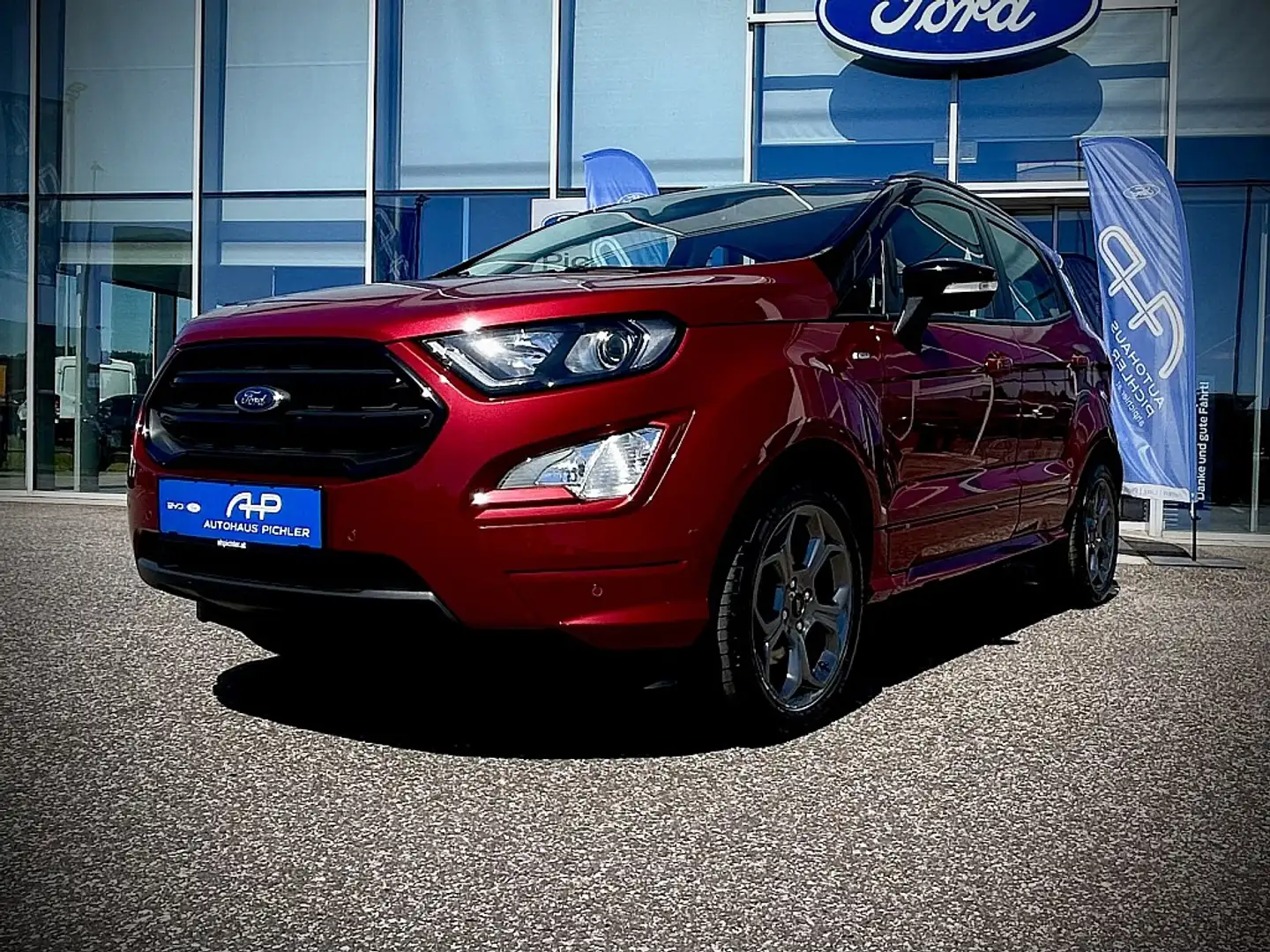 Ford EcoSport 1,0 EcoBoost ST-Line Aut. KEYLESS/SCHIEBEDACH/F... Rot - 2