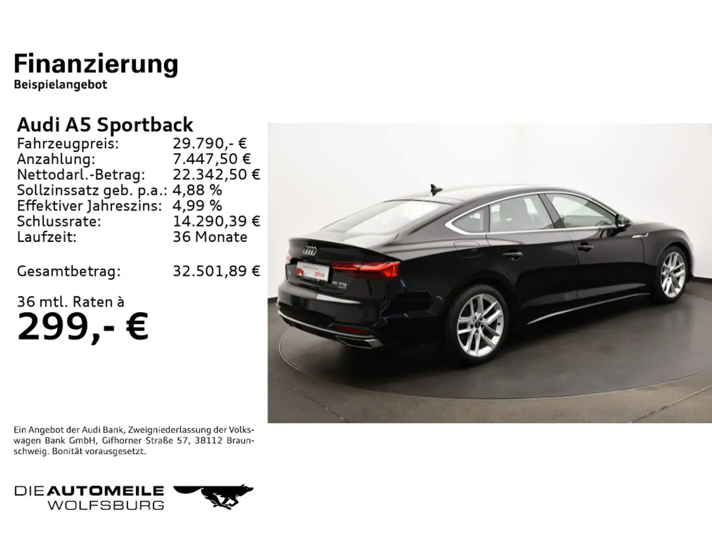 Audi A5 45 TFSI quattro S tronic advanced M Schwarz - 2