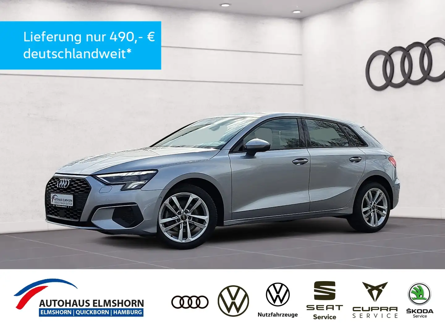 Audi A3 Sportback 30 TFSI S tronic AHK NAV KAM APP LED PD Argent - 1