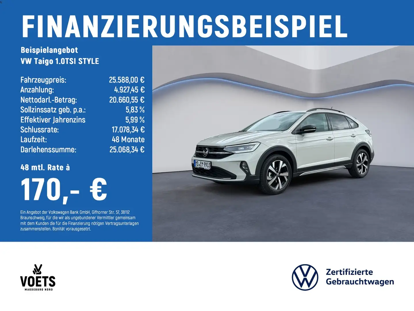 Volkswagen Taigo 1.0TSI STYLE LED+Navi+Sitzhzg.+PDC Grau - 2
