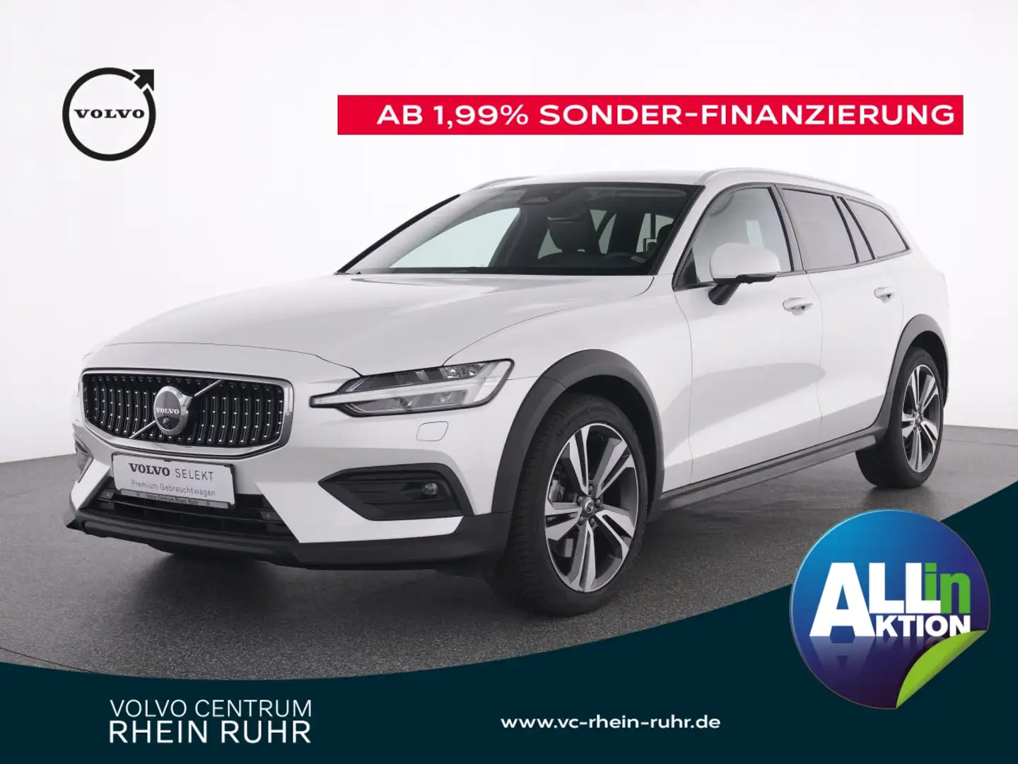 Volvo V60 Cross Country Diesel Plus+WSS BEH+LICHT PAK + FAP+LP+LM 19"+DAB+ Weiß - 1