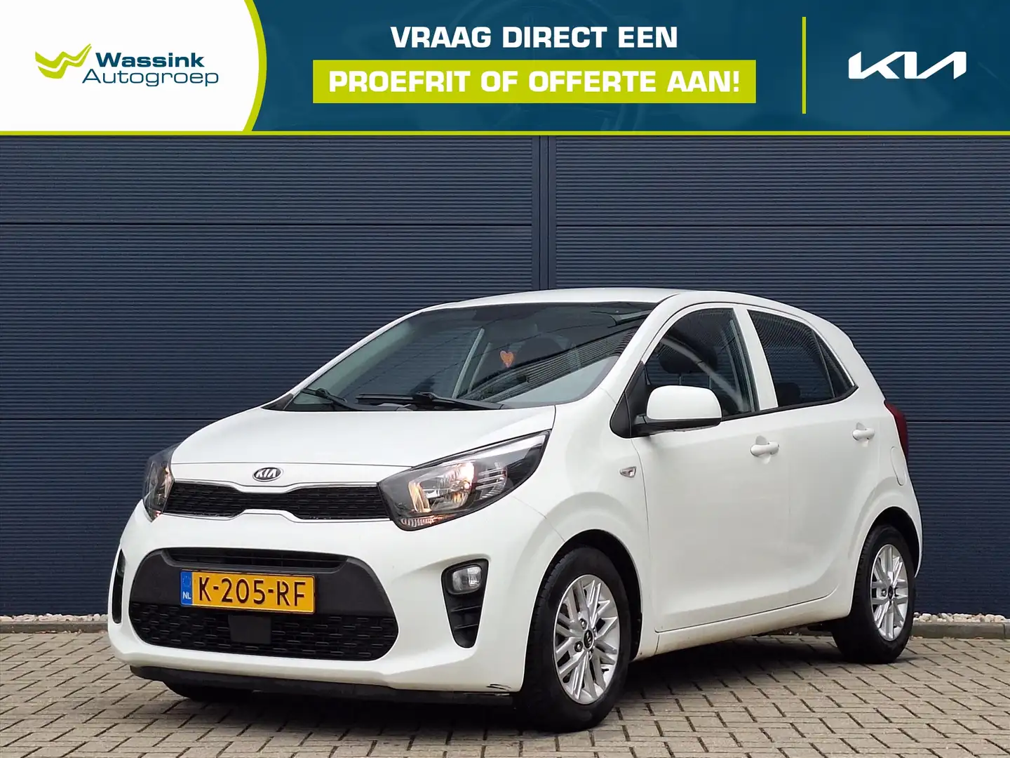 Kia Picanto 1.0 DPi 67pk 4-zits DynamicLine | Parkeercamera | Wit - 1