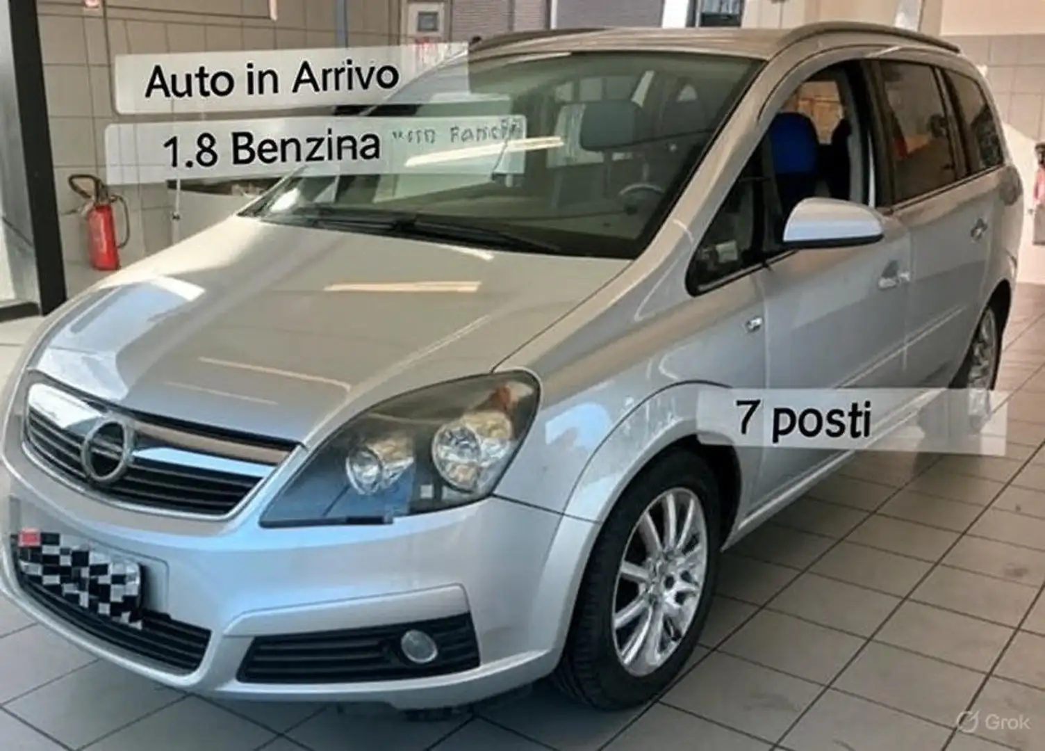 Opel Zafira 1.8 Benz. Cosmo 140cv !Unico Proprietario!! NEOP. Srebrny - 1