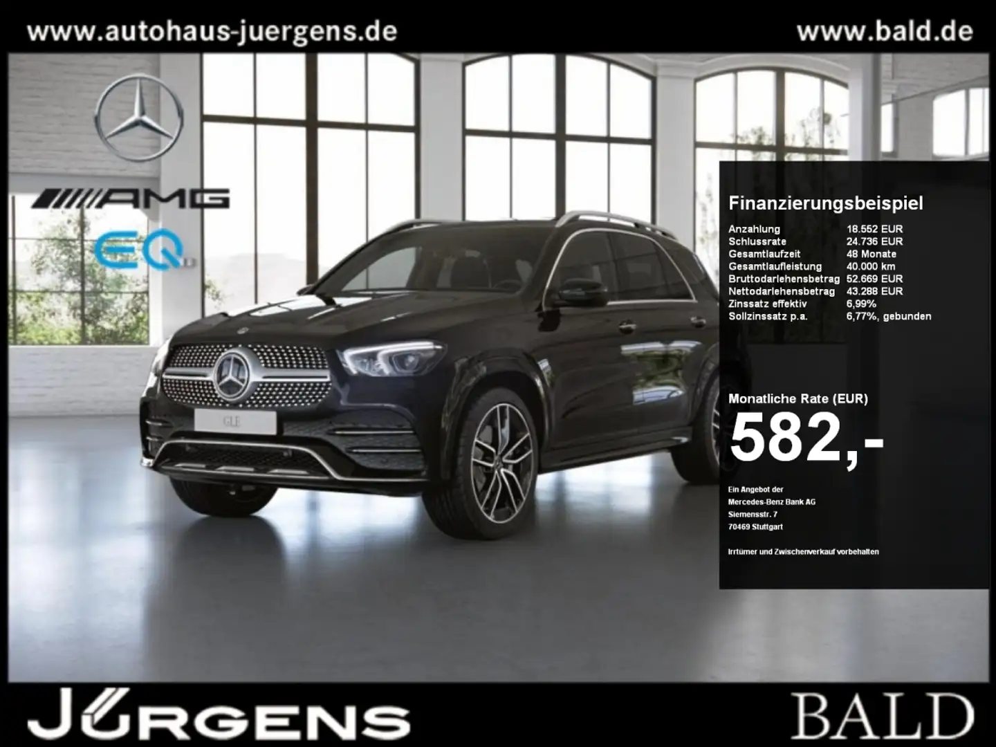 Mercedes-Benz GLE 350 e 4M AMG-Sport/360/Burm/Sitzklima/Airm Czarny - 1