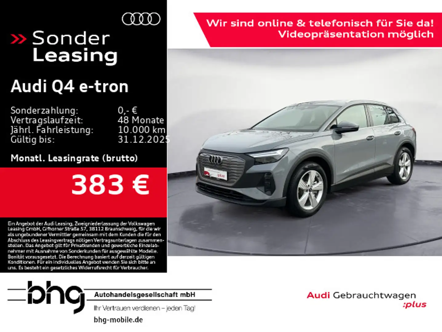 Audi Q4 e-tron Q4 45 e-tron LED/ACC/Kamera/Assist/uvm. Grau - 1