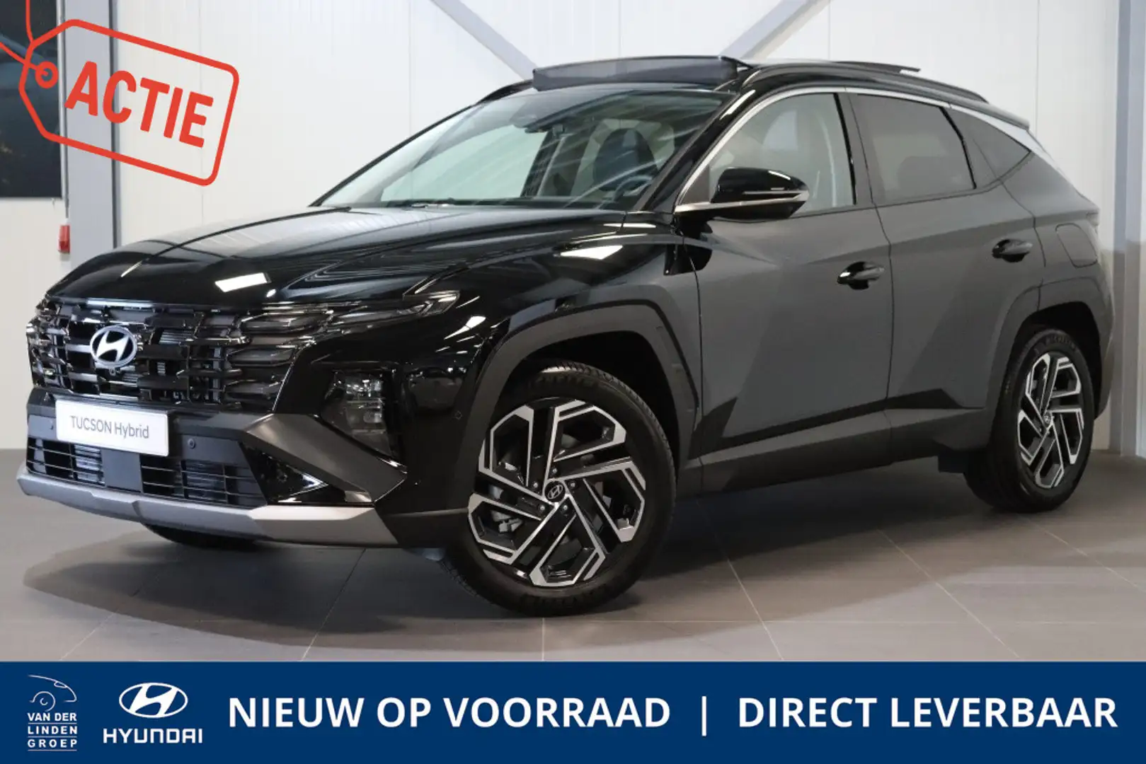 Hyundai TUCSON 1.6 T-GDI HEV Premium Sky | DIRECT LEVERBAAR! | Zwart - 1