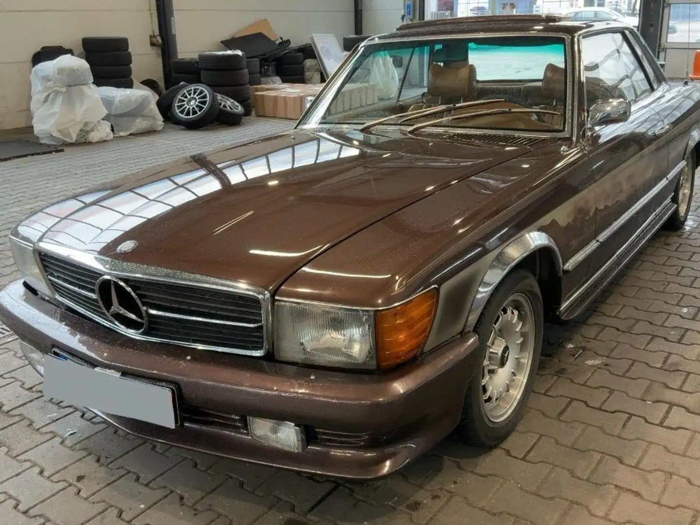 Mercedes-Benz SLC 350 R107 V8 SL-Klasse MANUALE CON C.R.S. Marrone - 1