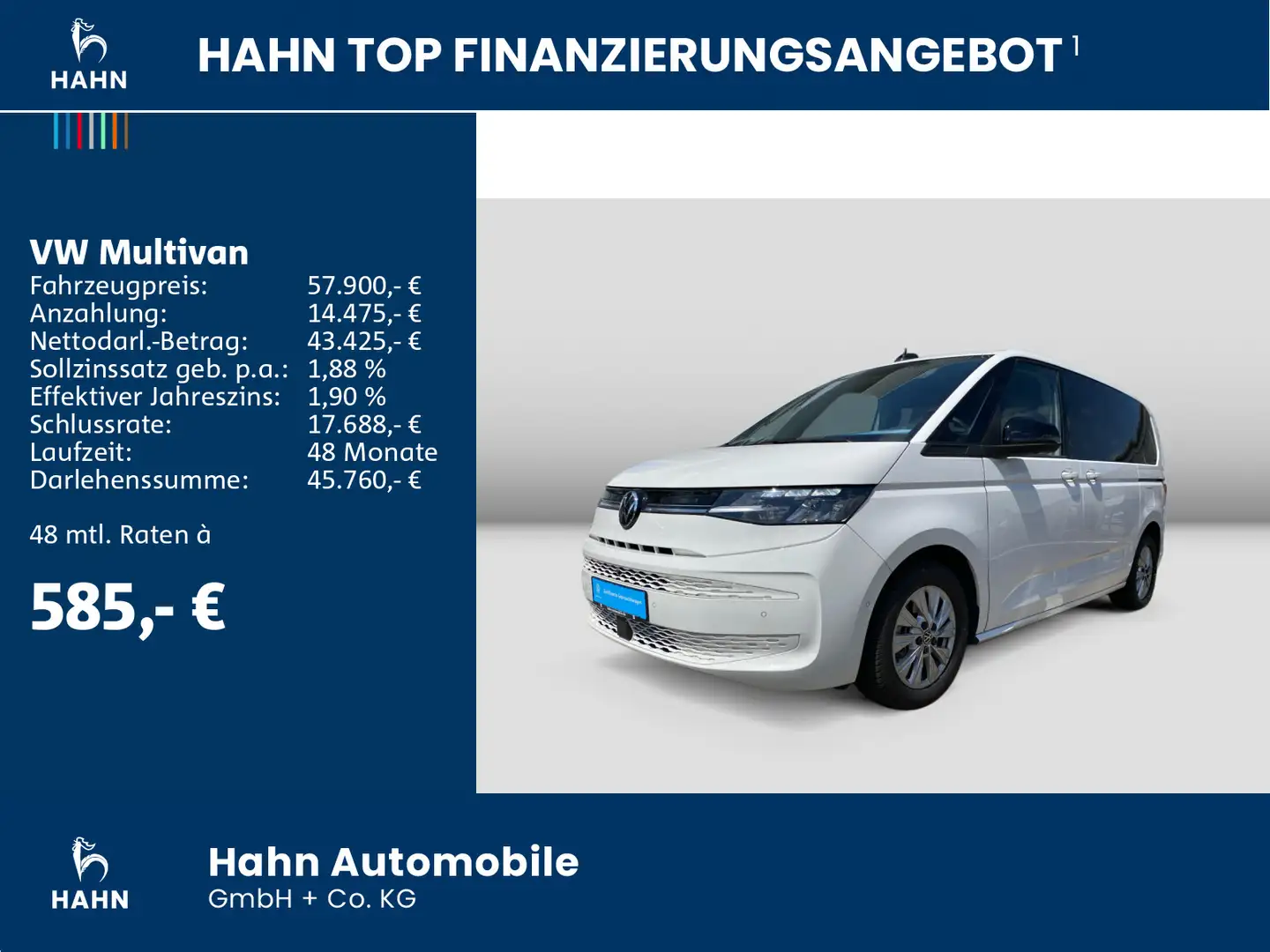 Volkswagen T7 Multivan T7 Multivan 2.0 TSI 150 KW Life PDC/Kamera behei Weiß - 2