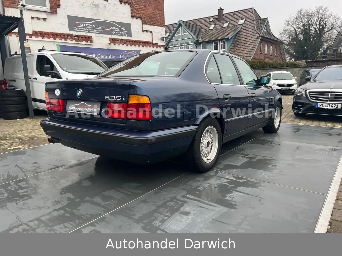 BMW 535 i E34 Lim Aut. 1.Hand H-Zulassung ATM 50Tkm* Blau - 2