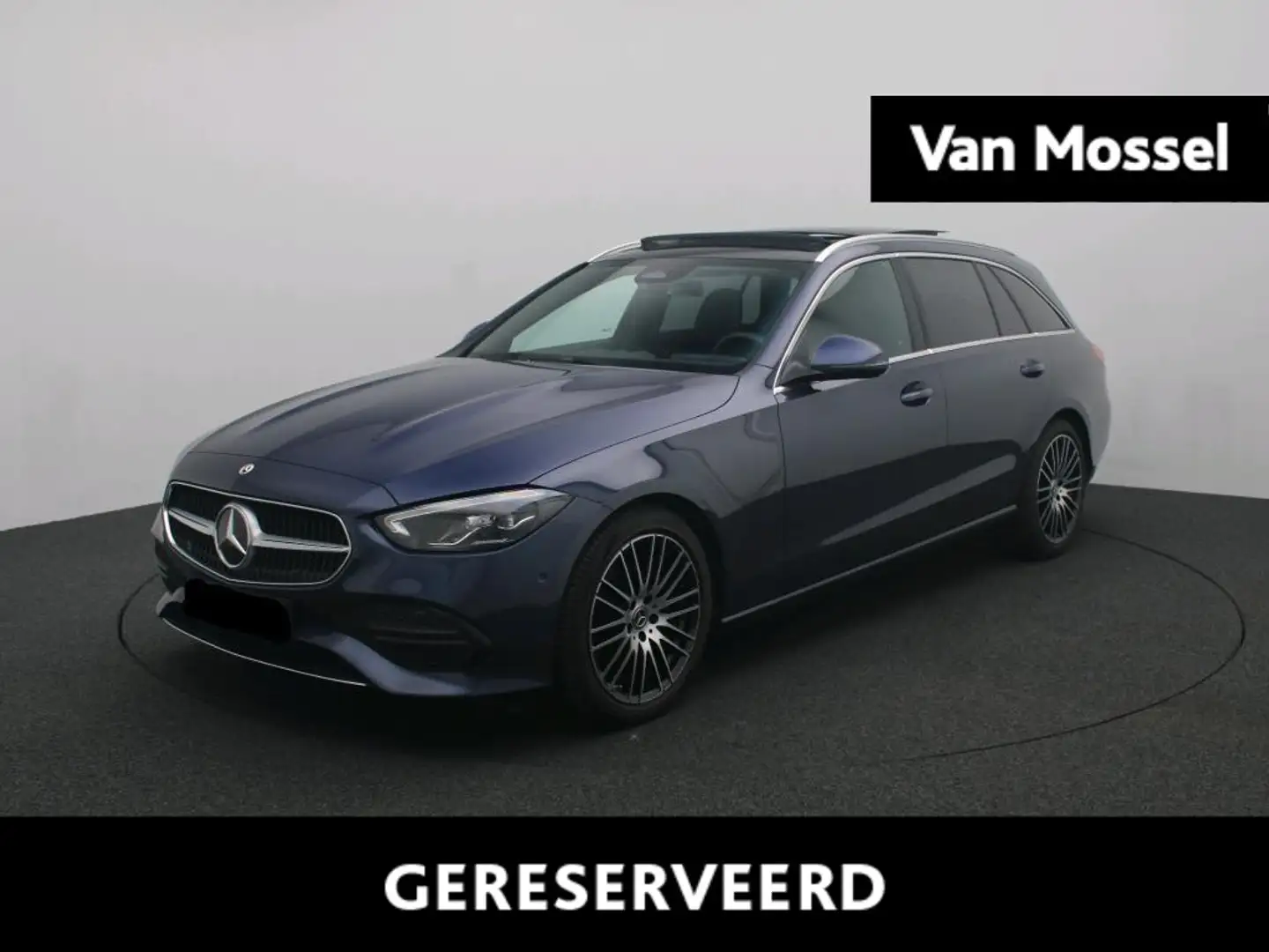 Mercedes-Benz C 180 Luxury Line Estate + LEDER + PANORAMISCH DAK + CAR Blauw - 1