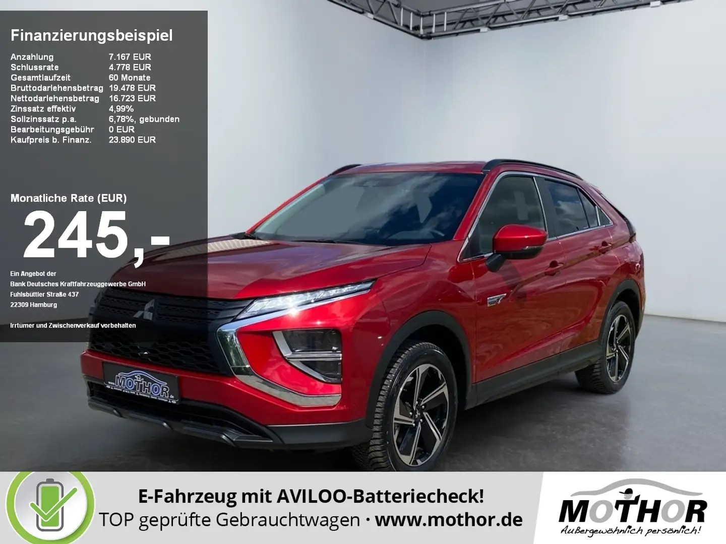 Mitsubishi Eclipse Cross BASIS 2.4 PHEV TEMP SHZ KAM crvena - 1