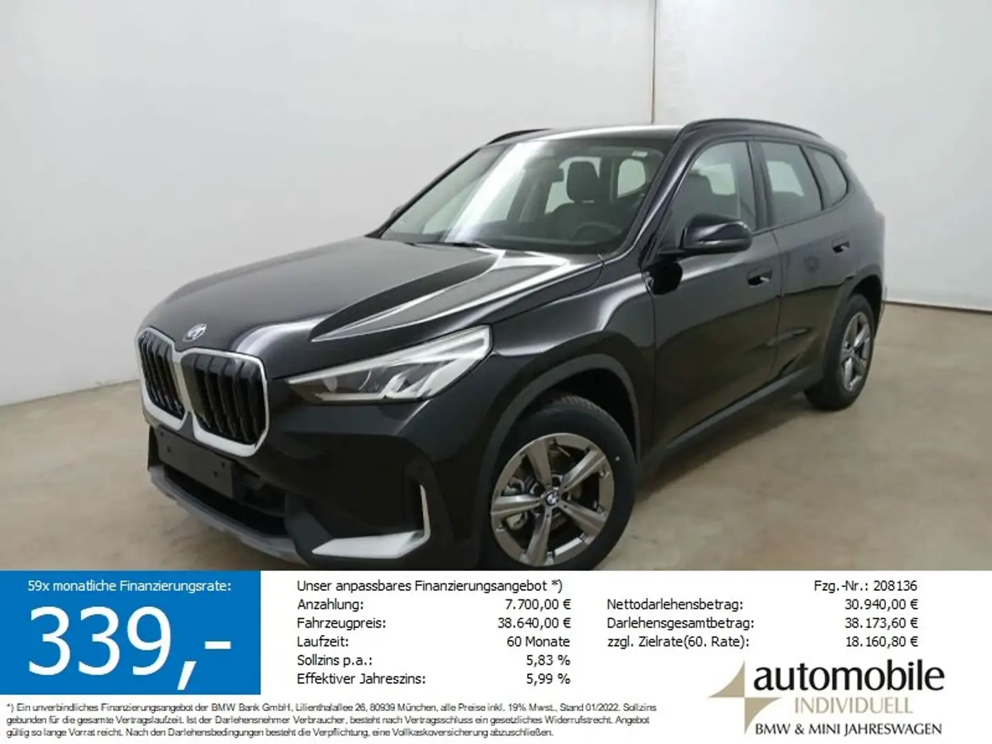 BMW X1 sDrive18d DKG Widescreen Parkassist.Lhz. DAB Schwarz - 1