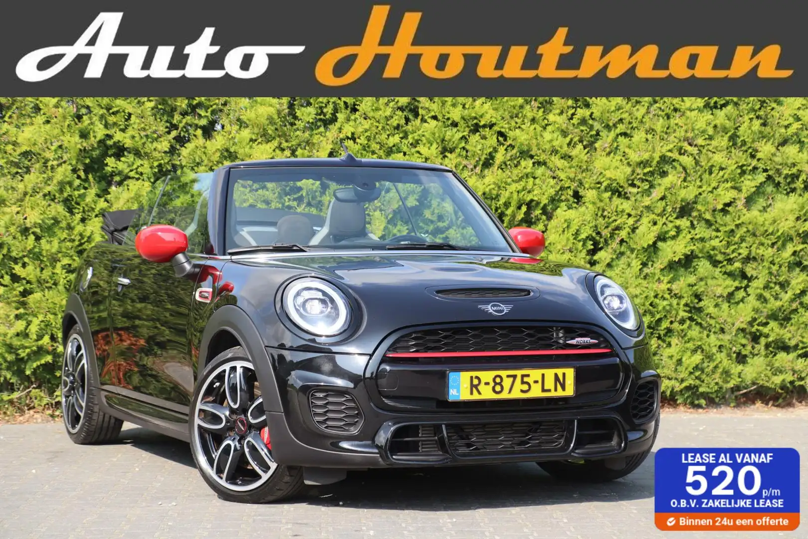 MINI John Cooper Works Cabrio 2.0 Chili 232 PK Camera|Led|Schaalstoelen|Pdc|CarP Noir - 1