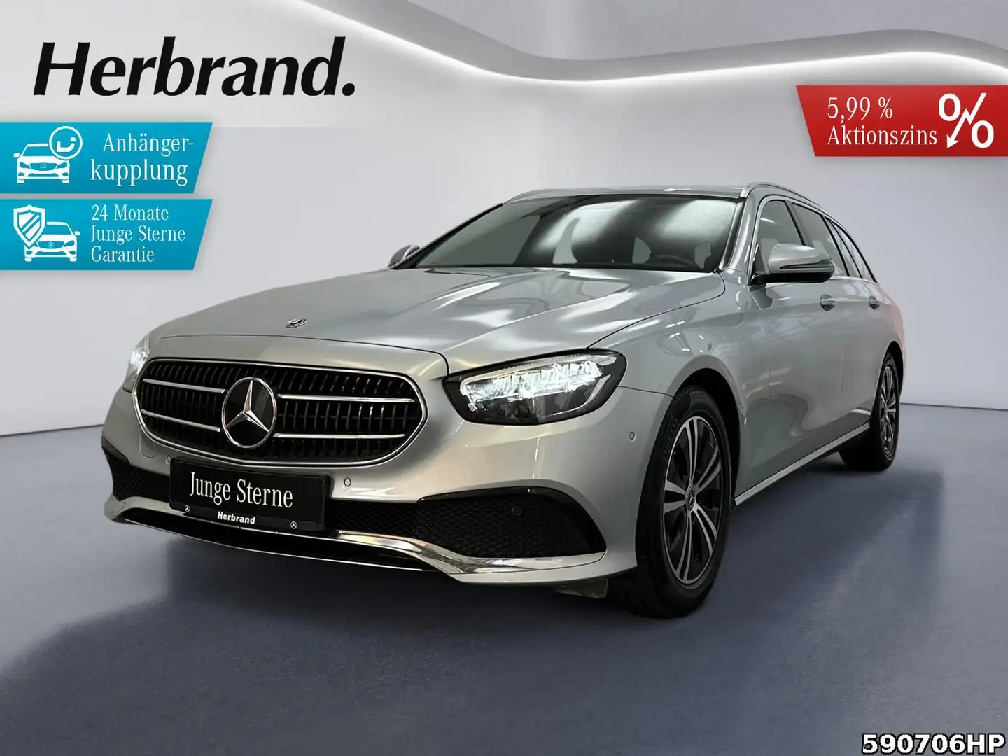 Mercedes-Benz E 200 d T Avantgarde AHK CarPlay AmbienteBeleuch Silber - 1