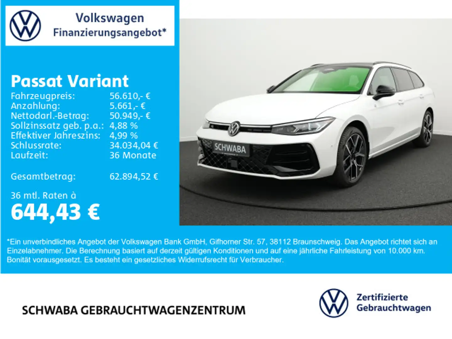 Volkswagen Passat Variant R-Line 2.0 TSI StdHz*PANO*AHK*8fa Weiß - 1