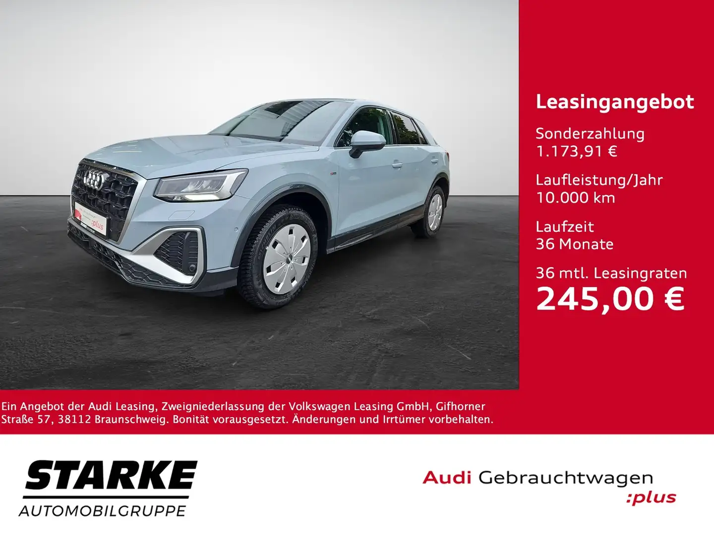 Audi Q2 35 TFSI S-tronic S line NaviPlus LED AHK Standh... Grau - 1