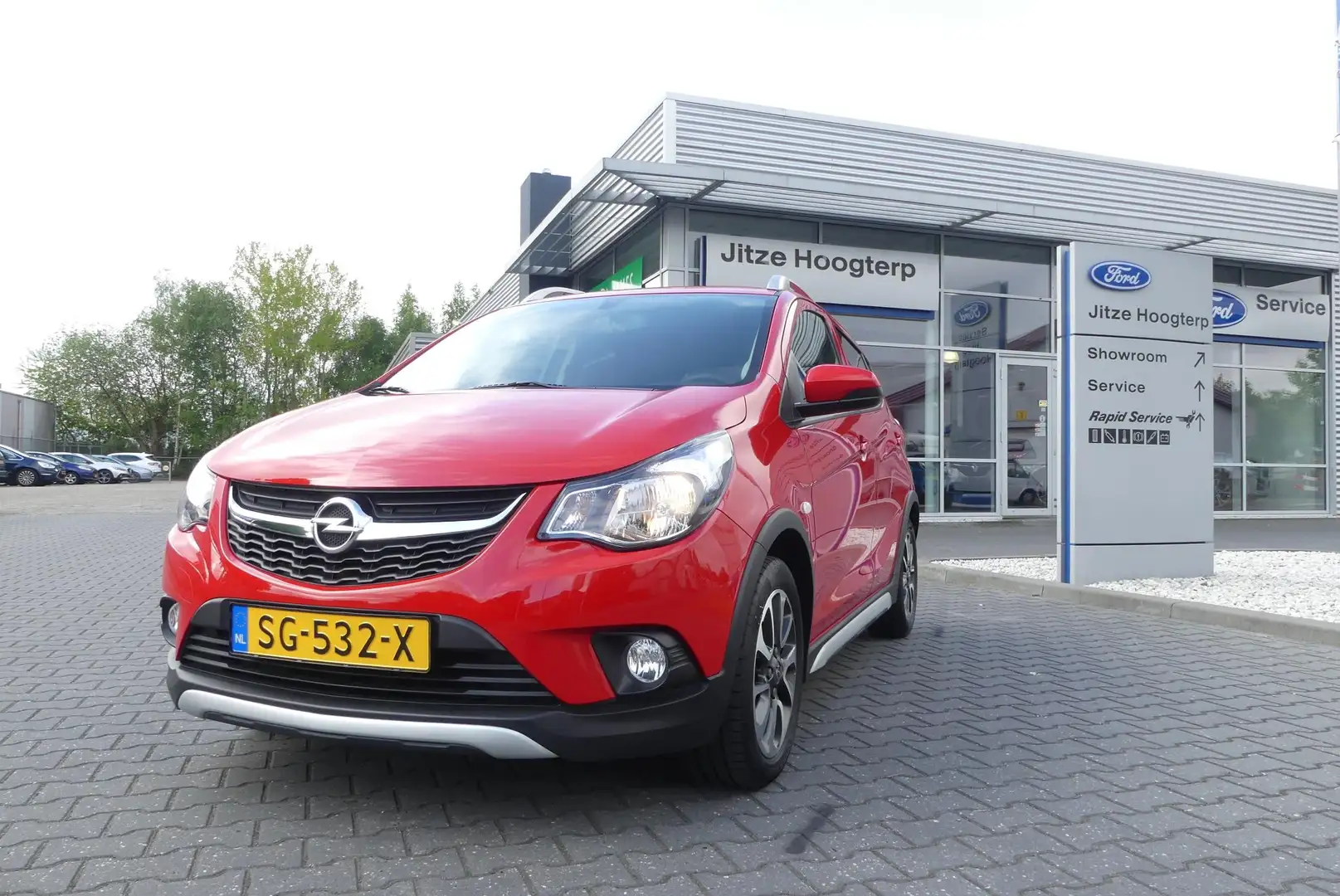 Opel Karl 1.0 Rocks Online Edition CRUISE, AIRCO, NAVI, APPL Rood - 1