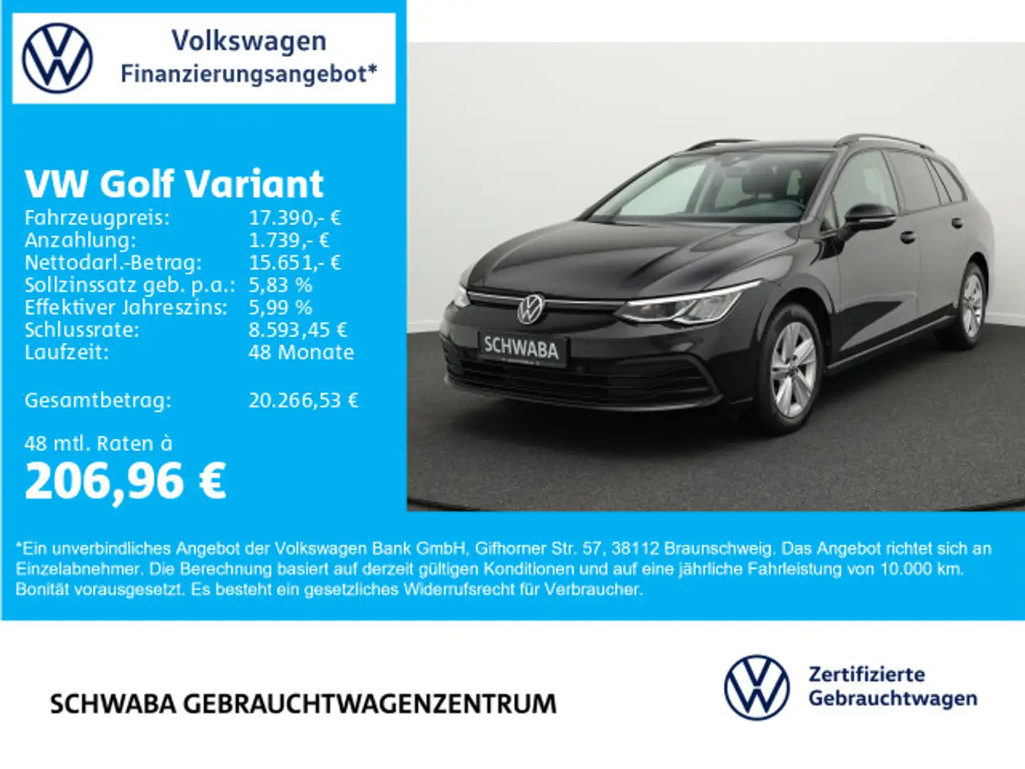 Volkswagen Golf Variant Golf VIII Variant Life 2.0 TDI *LED*VIRTUAL*16'' Schwarz - 1