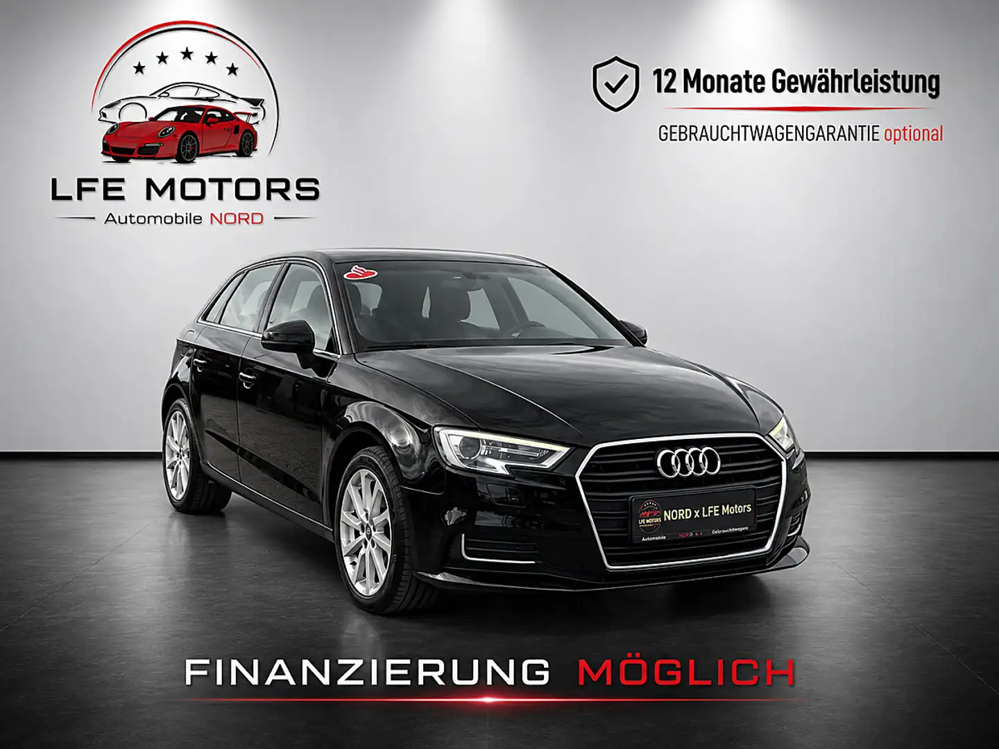 Audi A3 1.6 TDI - LEDER - NAVI - Pickerl NEU - Schwarz - 1