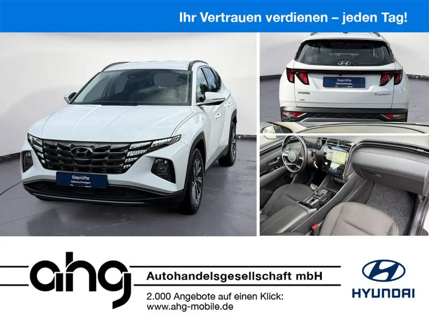 Hyundai TUCSON 1.6 CRDi 48V-Hybrid 2WD DCT Select Navi K Bianco - 1