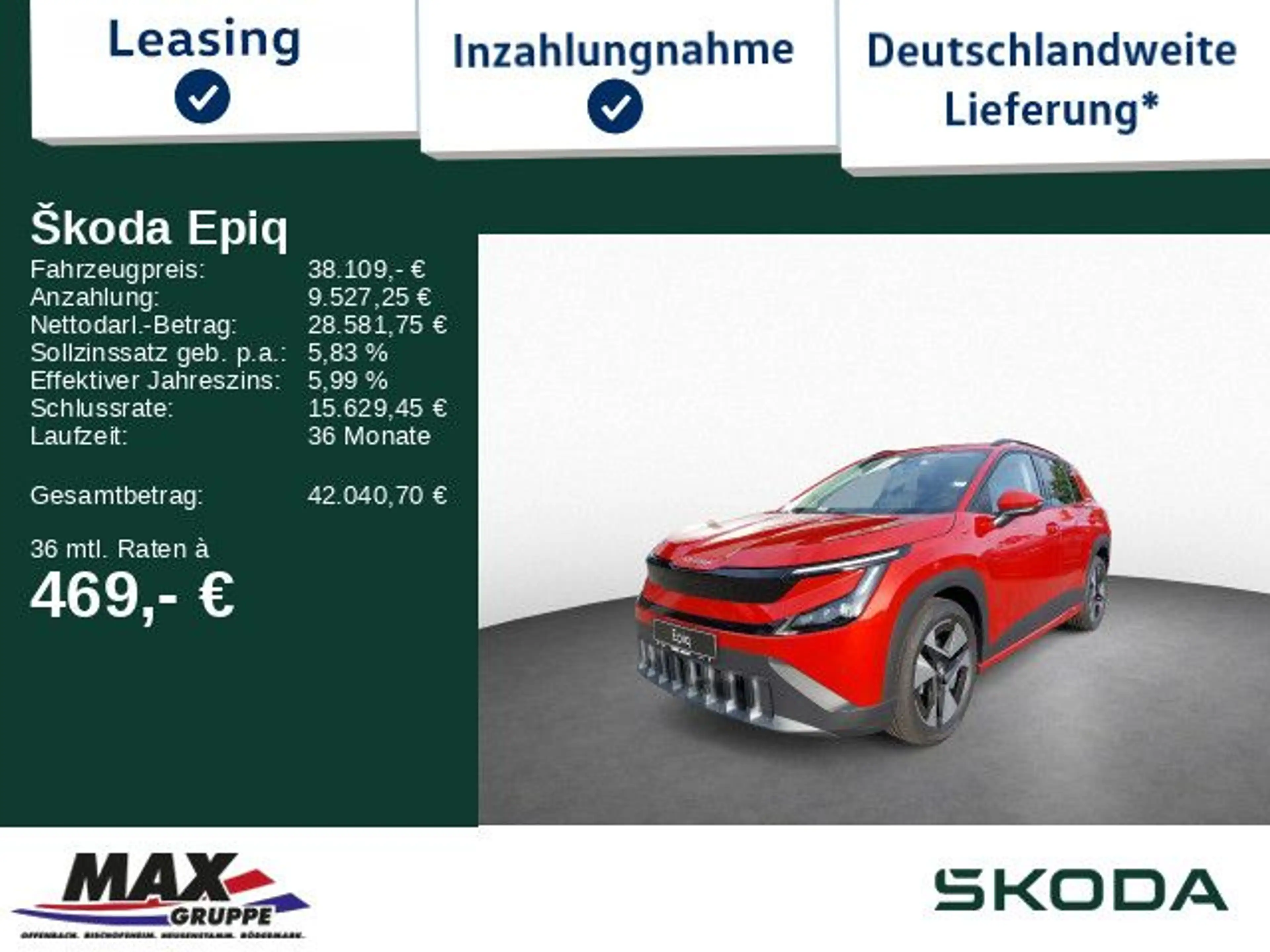 Skoda Epiq 55 Edition Eins 155kW MATRIXLED+ACC+KAM