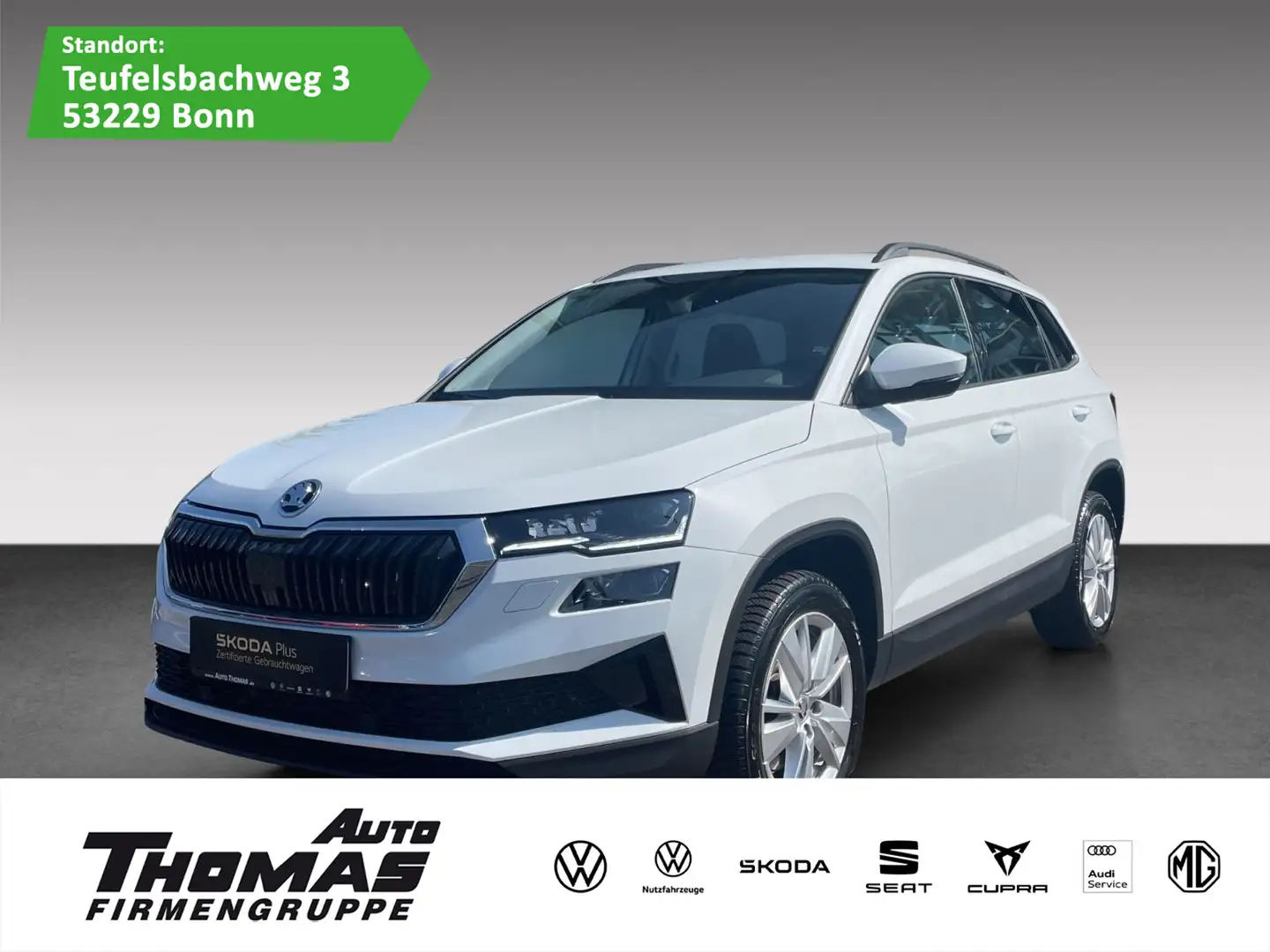 Skoda Karoq Selection 1.5 TSI DSG LED NAVI SMARTLINK Weiß - 1