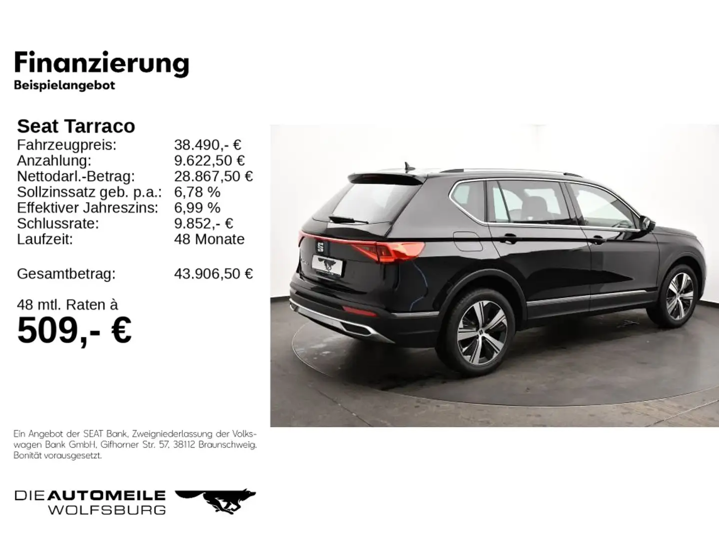 SEAT Tarraco 1.5 TSI ACT DSG Xperience Schwarz - 2